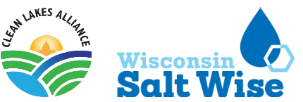 Clean Lakes Alliance logo, Wisconsin Salt Wise logo for lawn care program in in Middleton, WI