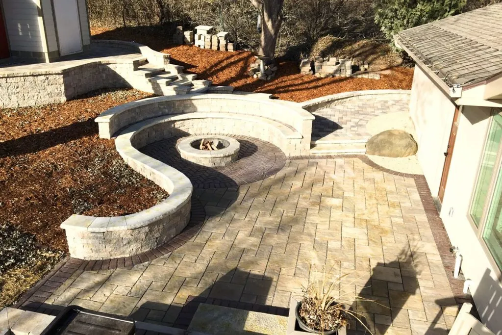 hardscape firepit seating Middleton, WI