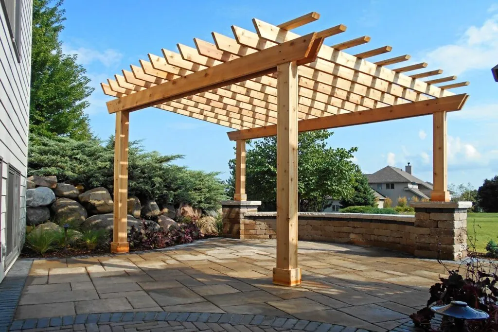 pergola and patio hardscape design Middleton, WI
