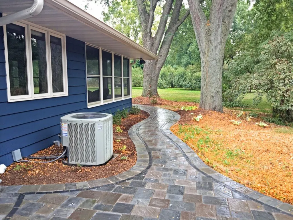 paver hardscape design walkway in Middleton, WI