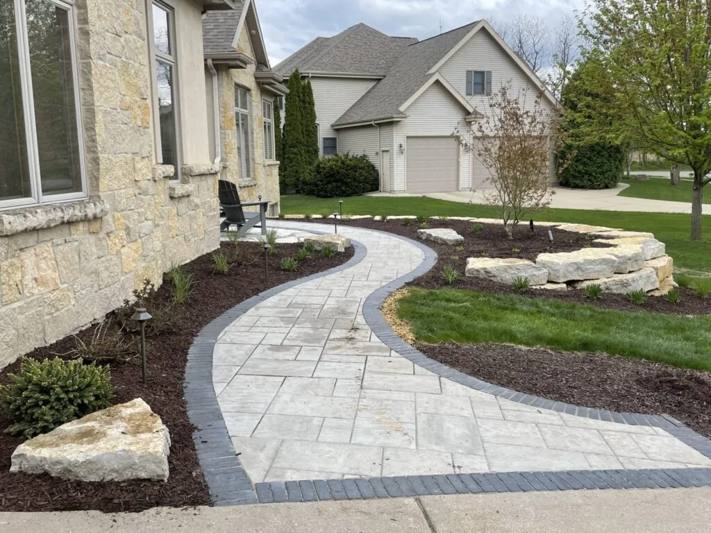 Hardscape front walkway Middleton, WI