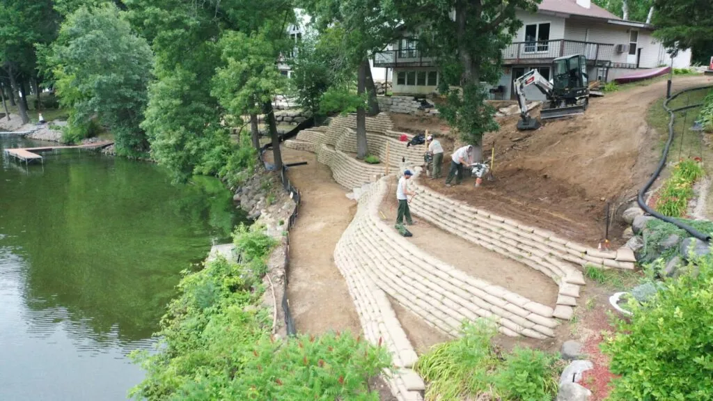 Engineered Retaining Wall Carrington Lawn and Landscape Prairie du Sac WI