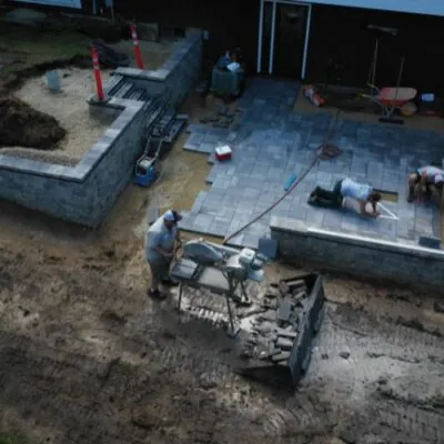 Excavation and Base Installation for patio pavers 