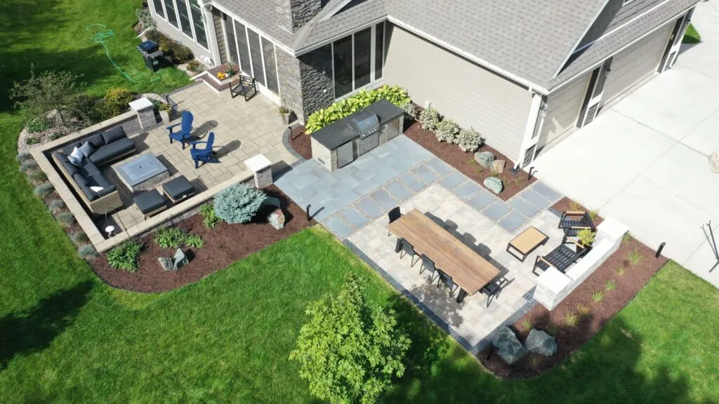 View of a yard showcasing luxury landscape design